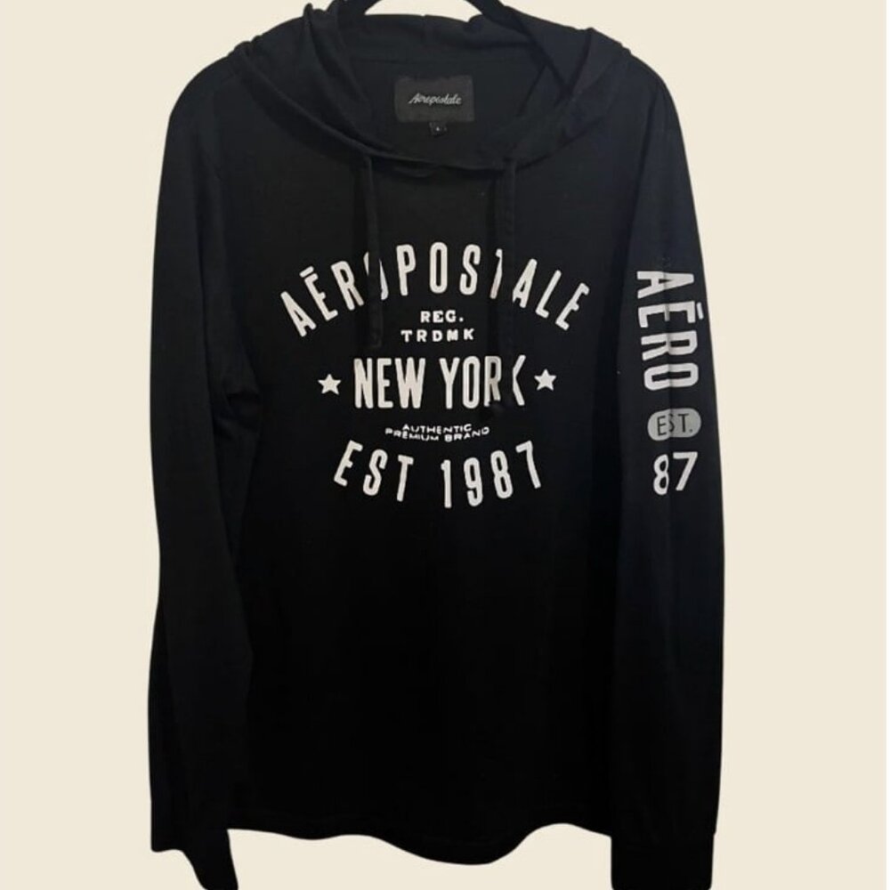 AEROPOSTALE Long Sleeve Hooded T-Shirt Size L